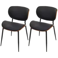 Mendler 2er-Set Esszimmerstuhl HWC-O45, Stuhl, Bugholz Kunstleder 280g/m2 Öko-Tex