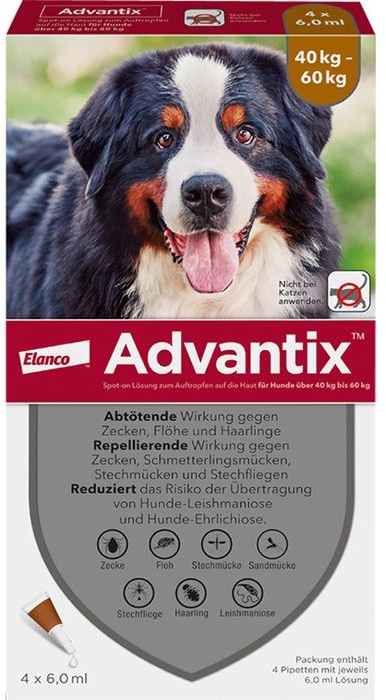 ADVANTIX Spot-on Lsg.z.Auftr.a.d.H.f.Hund 40-60 kg 24 ml