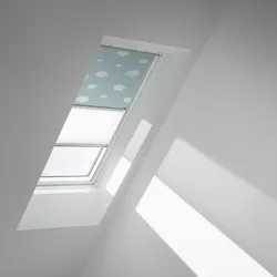VELUX Verdunkelungs-Rollo Duo DFD C04 4660SWL Kids Blauer Himmel, weiß