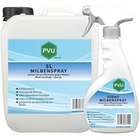 Pvu Milbenspray 5 Liter + 500ml | Milbenspray für Matratzen | Milbenspray gegen Krätze | Hausstaubmilben bekämpfen | Spinnenmilben | Anti Milben Spray | für Innen & Aussen
