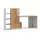Vicco Schreibtisch Tomy, Weiß/Goldkraft Eiche, 150 x 59 cm 2er Set, Vicco