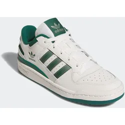 Sneaker ADIDAS ORIGINALS "FORUM LOW CL", Gr. 43, cloud weiß, collegiate grün, silber grün, Leder, sportlich, Schuhe