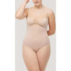 Ysabel Mora Shaping-Body YSABEL MORA, Damen, Gr. L, N-Gr, beige, Single Jersey, Obermaterial: 86% Baumwolle, 14% Elasthan, eng, Bodys, mittlerer Form-Effekt, atmungsaktiv, Baumwollmix, elastisch