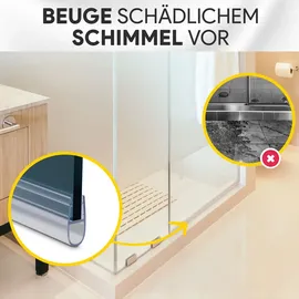 tktrading24 Duschdichtung PVC Ersatzdichtung Duschkabine Bad TYP-7 200cm Glasstärke 8mm