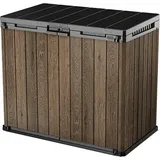 Keter Store It Out Darwin Walnuss – 1100 L Gartenbox – Holzoptik, Wetterfest, Abschließbar