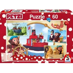 SCHMIDT SPIELE 56233 Puzzle Petzi, Freunde auf hoher See, 60 Teile