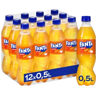Fanta Orange - fruchtig-spritzige Limonade mit klassischem Orangen-Geschmack - erfrischender Softdrink in Einweg Flaschen (12 x 500 ml)