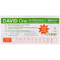 David One Ovulationstest Streifen 0-80 miu/ml mit LH Anzeige