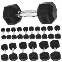 Sporttrend 24 Hexagon Hantel Kurzhantel 25 kg schwarz