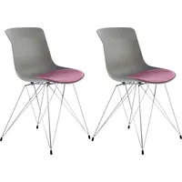 Schalenstuhl KAYOOM Stühle Gr. B/H/T: 48 cm x 80 cm x 53 cm, 2 St., Polyester, Maße (B/T/H): 61/50/83 cm, lila (grau, violett) Schalenstühle Stühle pflegeleicht, strapazierfähig