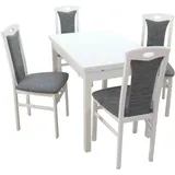 HOFMANN LIVING AND MORE Essgruppe »5tlg. Tischgruppe«, (Spar-Set, 5 tlg., 5tlg. Tischgruppe), Stühle montiert, grau