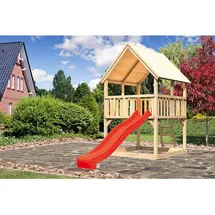 Akubi Spielturm Luis Set A mit Rutsche rot