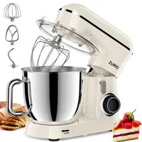 Küchenmaschine Rührmaschine 1300W Zurio 5.5L Knetmaschine Rührmaschine 10 Gang Roboter Knetmaschine mit Leiser Gärfunktion Impastatrice Planetaria