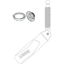 Bessey Klappgriff inkl. wechselbarer Druckplatte für Ganzstahlschraubzwinge GZ (Auslad. 120 mm) - 3101958