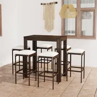 vidaXL Gartenbar-Set 7-tlg. Braun