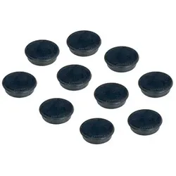 FRANKEN Magnet schwarz, Kunststoff Ø 3,8 cm, 10 St.
