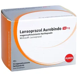 LANSOPRAZOL Aurobindo 30 mg magensaftres.Hartkaps. 56 St