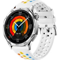 Huawei Watch GT 5 46 mm Silber Lederarmband Braun
