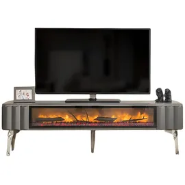 JV Möbel Schlichter TV-Lowboard 40 cm X 50 cm grau Holz