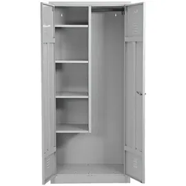 Gürkan Putzmittelschrank 80 x 50 x 180 cm grau