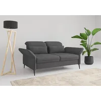 sit&more 3-Sitzer SIT & MORE "Emely, inkl. Sitztiefenverstellung", grau, B:199cm H:92cm T:123cm, 90% Polyester, 10% Polyamid, Sofas, wahlweise mit Bettfunktion, Kopf- & Armteilverstellung