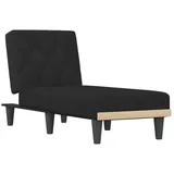 vidaXL Chaiselongue Schwarz Samt