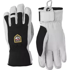 Hestra Army Leather Heli Ski 3-Finger Handschuhe Schwarz 25/26