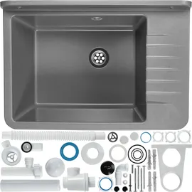 GOSPO Ausgussbecken 50,5 x 34 x 26,5 cm Grau