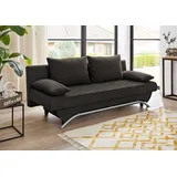 Jockenhöfer Schlafcouch Kunstleder 2-Sitzer Schwarz