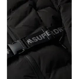 Superdry Luxe Belted Padded Damen. Kapuzenjacke schwarz (L),