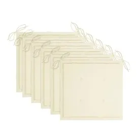 vidaXL Klappbare Gartenstühle mit Kissen 39 x 38 x 26 cm creme 6 St.