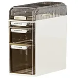 GarveeMore Auflagenbox Kunststoff Rack Badezimmer Schmaler Aufbewahrungsschrank Schrank weiß