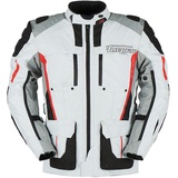 Furygan Brevent 3in1, Textiljacke wasserdicht - Hellgrau/Grau/Schwarz/Rot / L