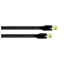 Cordial 15575 RJ45 Patchkabel CAT 7a S/FTP 0.50m Schwarz PUR-Mantel 1St.