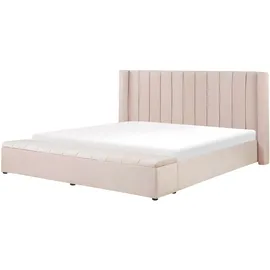 Beliani Noyers 180 x 200 cm Pastellrosa