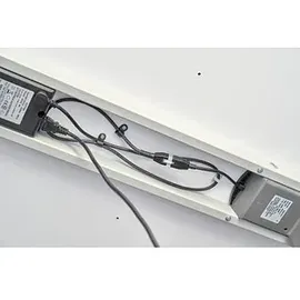 Hammerbacher XMKA12 elektrisch höhenverstellbarer Schreibtisch lichtgrau rechteckig, C-Fuß-Gestell weiß 120,0 x 80,0 cm