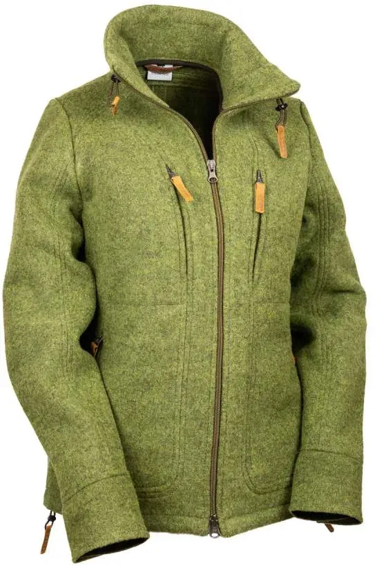 Steinkauz Damen Kragenwally Lodenfleecejacke, M - Flechte