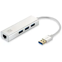 LevelOne USB-0503 Gigabit USB Network Adapter, USB Hub