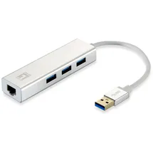 LevelOne USB-0503 Gigabit USB Network Adapter, USB Hub