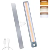 Schrankleuchte, Wiederaufladbare Led-küchenleuchte Mit Bewegungsmelder, 3 Sensormodi/3 Farben/dimmbar, Kabellose Led-unterbauleuchte Mit Langer Akkulaufzeit