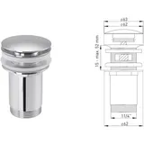 ASW Design-Excentergarnitur 105409 11/4", mit Verschlussstopfen, chrom