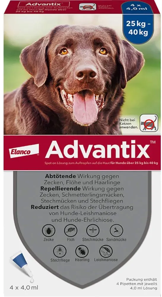 ADVANTIX Spot-on Lsg.z.Auftr.a.d.H.f.Hund 25-40 kg 16 ml