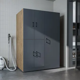 roomartstore.de Dora-II Waschmaschinenschrank 130 x 0 x 0 cm Weiß
