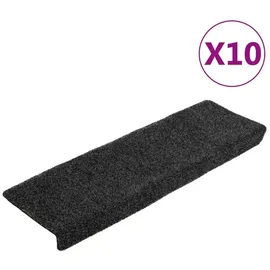 vidaXL Treppenmatten 10 Stk. Grau 65x21x4 cm Nadelvlies