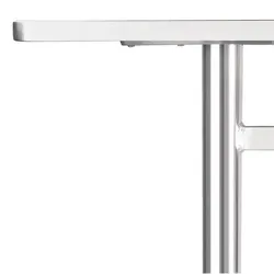 Bolero Tisch Edelstahl 120x60cm, von Bolero
