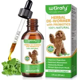 WORAFY Wurmkur Hund 60ml | mit Probiotika | Natürliche Entwurmungsmittel für Hunde | Wurmtropfen zur Vorbeugung und Bekämpfung von Parasiteninfektionen | Natürliche Formel zur Darmhygiene