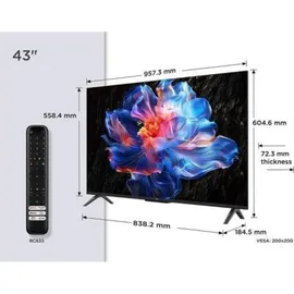TCL 43P6K 43 Zoll 4K HDR Google TV