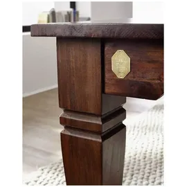 Massivmoebel24 Oxford 200 x 76 x 100 cm nougat lackiert
