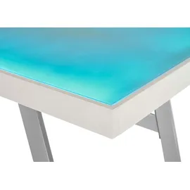 MCA Furniture Schreibtisch Tiflis mit LED Beleuchtung inkl. Fernbedienung, Breite 140 cm, weiß