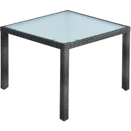 Estexo Polyrattan Sitzgruppe Gartenmöbel Set Rattan Gartenset Essgruppe Anthrazit Grau